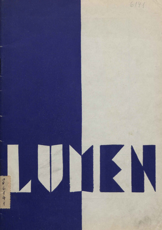 Lumen : Tallinna Prantsuse Lütseumi kultuurringi ajakiri ; kevad 1940