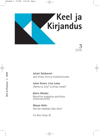 Keel ja Kirjandus ; 3 2008-03