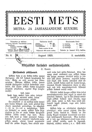 Eesti Mets ; 8 1925