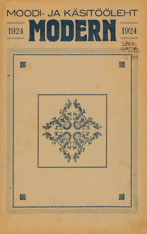 Modern : moodi- ja käsitööleht ; 4 1924-04