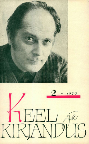 Keel ja Kirjandus ; 2 1970-02