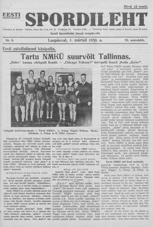Eesti Spordileht ; 9 1930-03-01