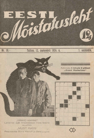 Eesti Mõistatusleht ; 19 1934-09-12