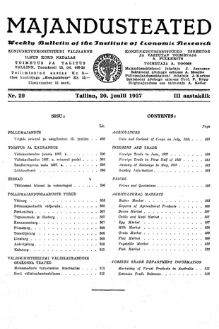 Majandusteated ; 29 1937-07-06