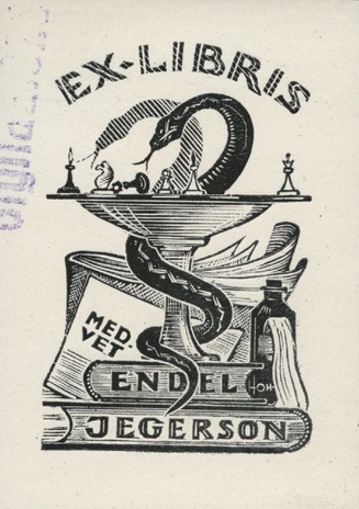 Ex libris Endel Jegerson 