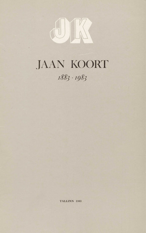 Jaan Koort 1883-1983 : näituse nimestik 