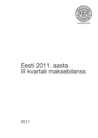 Eesti 2011. aasta III kvartali maksebilanss
