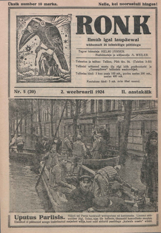 Ronk : perekonna ja noorsoo ajakiri ; 5 (20) 1924-02-02