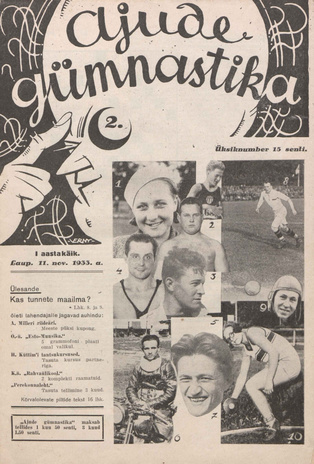 Ajude Gümnastika : ristsõnamõistatuste ajakiri ; 2 1933-11-11