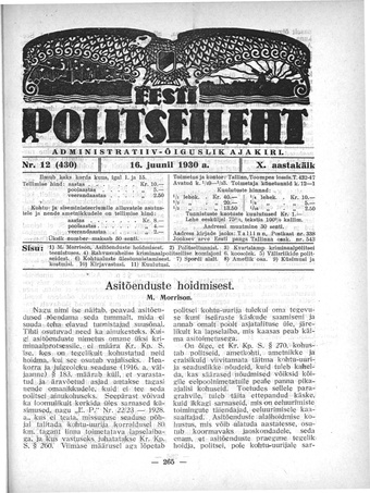 Eesti Politseileht ; 12 1930