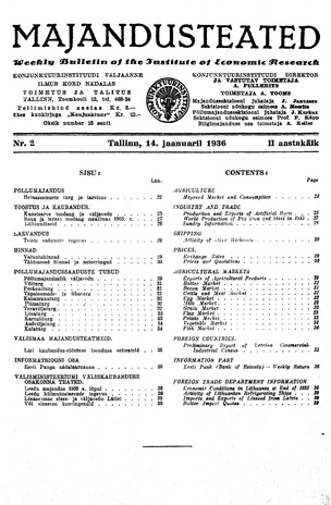 Majandusteated ; 2 1936-01-14