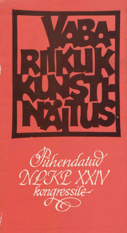 NLKP XXIV kongressile pühendatud vabariikliku kujutava kunsti näituse nimekiri 