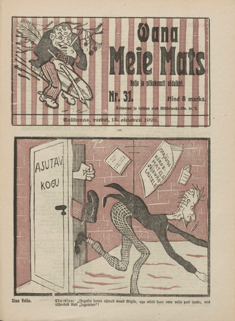 Vana Meie Mats : nalja- ja pilkekunsti nädalkiri ; 31 1920-10-15
