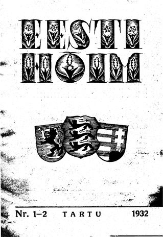 Eesti Hõim ; 1-2 1932-05