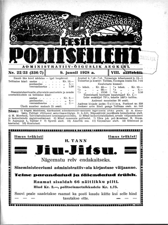 Eesti Politseileht ; 22-23 1928