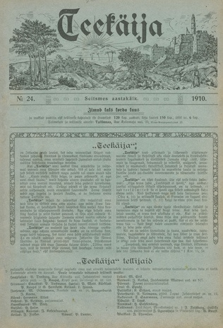 Teekäija : Eesti Baptisti Koguduse Ühenduse häälekandja ; 24 1910