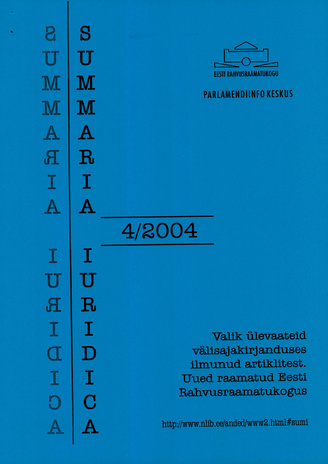 Summaria Iuridica ; 4 2004