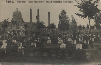 Pärnu : Wabadus sõjas langenute hauad mälestus sambaga