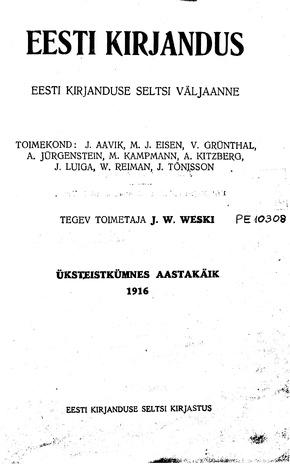 Eesti Kirjandus ; 5/6 1916