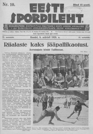 Eesti Spordileht ; 10 1928-03-09