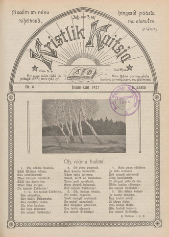 Kristlik Kaitsja : Eesti metodistide häälekandja ; 6 1927-06