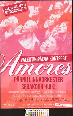 Valentinipäeva kontsert Amores : Pärnu Linnaorkester, segakoor Huik!