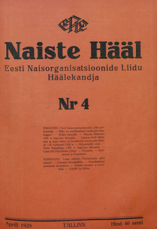 Naiste Hääl ; 4 1928-04