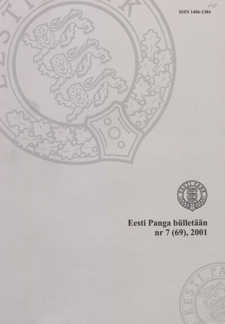 Eesti Panga Bülletään ; 7 (69) / 2001