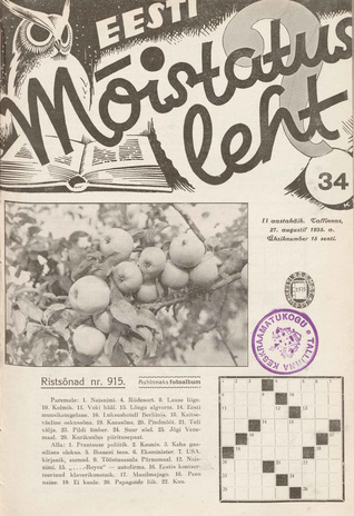 Eesti Mõistatusleht ; 34 1935-08-27