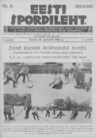 Eesti Spordileht ; 4 1929-01-25