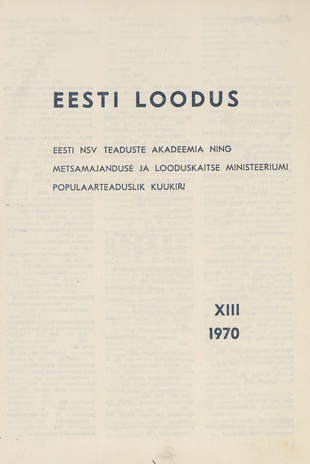 Eesti Loodus ; 1 1970-01