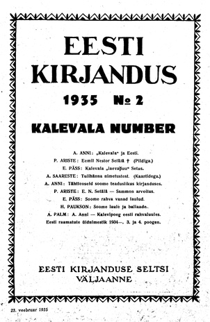 Eesti Kirjandus ; 2 1935