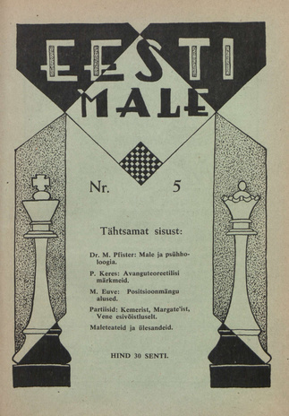 Eesti Male : Eesti Maleliidu häälekandja ; 5 1939-05
