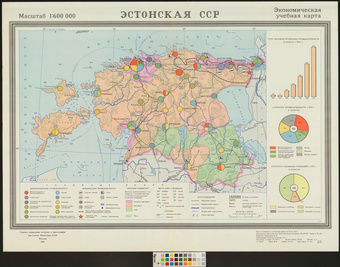 Эстонская ССР : экономическая учебная карта 