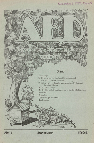 Aed : aianduse ajakiri ; 1 1924-01