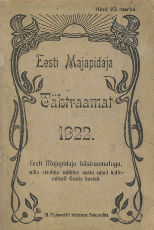 Eesti majapidaja tähtraamat 1922 ; 1921