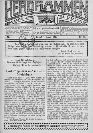 Herdflammen : Baltisches Haus- und Jugendblatt ; 11 1924-06-01