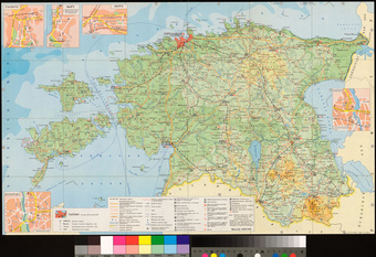 Эстонская ССР : туристская карта 