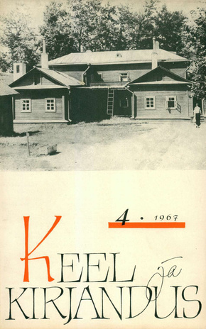 Keel ja Kirjandus ; 4 1967-04