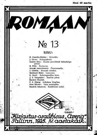 Romaan ; 13 (79) 1925-07
