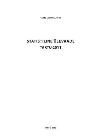 Statistiline ülevaade Tartu : 2011