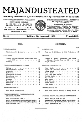 Majandusteated ; 5 1939-01-31