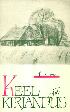 Keel ja Kirjandus ; 1 1983-01