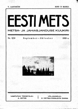 Eesti Mets ; 9/10 1925
