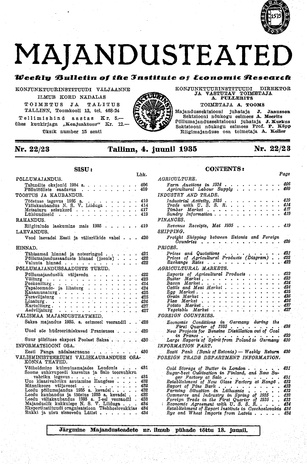 Majandusteated ; 22-23 1935-06-04