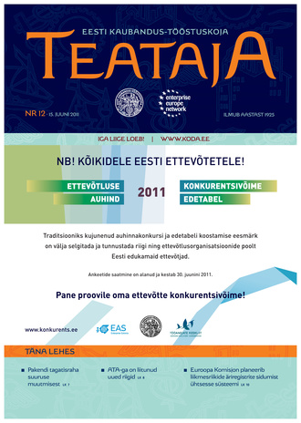 Eesti Kaubandus-Tööstuskoja Teataja ; 12 2011-06-15