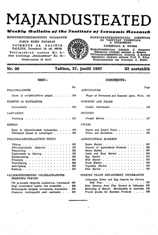 Majandusteated ; 30 1937-07-27