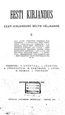 Eesti Kirjandus ; 10 1912