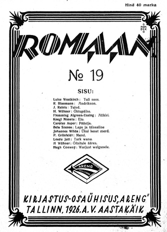 Romaan ; 19 (109) 1926-10