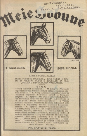 Meie Hobune ; 3 1929